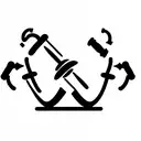 dumbbell, kettlebell tattoo design idea