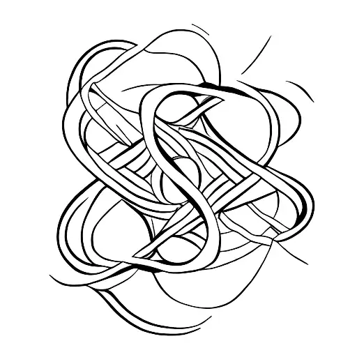 A minimalist tattoo of an infinity symbol shaped like a mountain range tattoo design idea