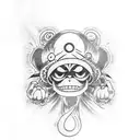 monkey d luffy tattoo design idea