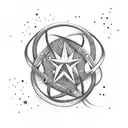 stars, infinity, mini hearts,  tattoo design idea