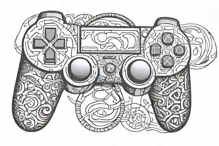 PlayStation controller tattoo design idea