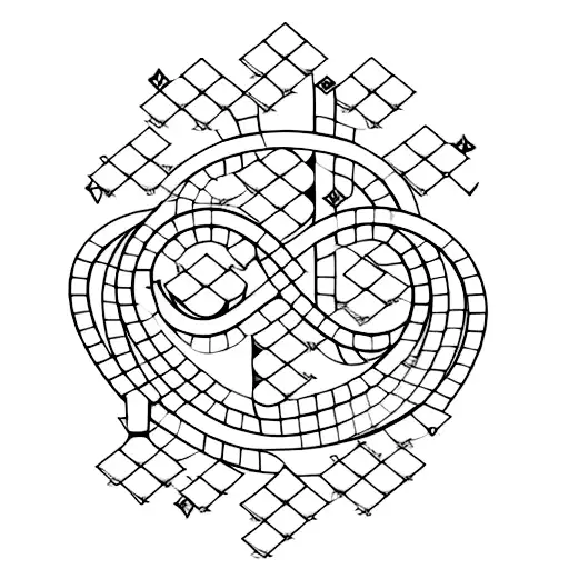 crossword with the word Amor  tattoo design idea