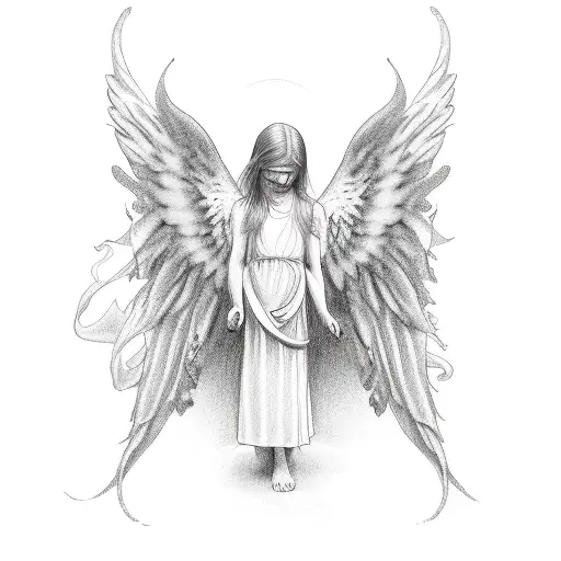 include angel baby and names , faith, Elesha, Elijah  tattoo design idea