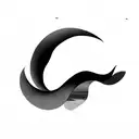 abstract wave, two daughters, beach, sunset tattoo design idea