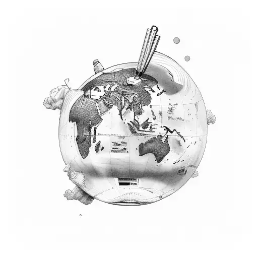 TEACHER E GEOGRAPHY tattoo design idea