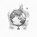 TEACHER E GEOGRAPHY tattoo design idea