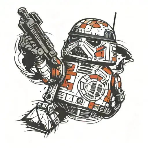 trash polka star wars tattoo design idea