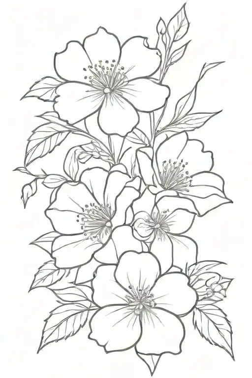 may and November birth flowers bouquet  tattoo design idea