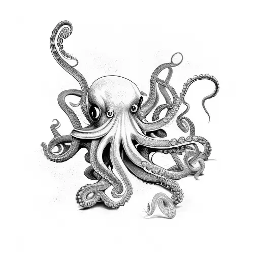 Octopus with Moscow Mule tattoo design idea