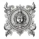 lord surya deva symbol tattoo design idea