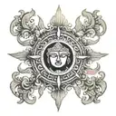 lord surya deva symbol tattoo design idea