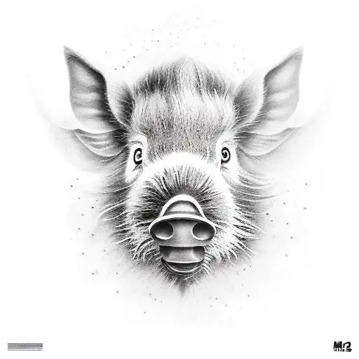 boar  tattoo design idea
