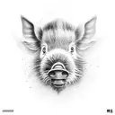 boar  tattoo design idea