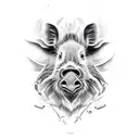 boar  tattoo design idea