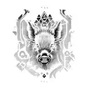 boar  tattoo design idea