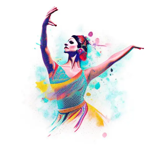 flamenco dancer tattoo design idea