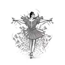 flamenco dancer tattoo design idea