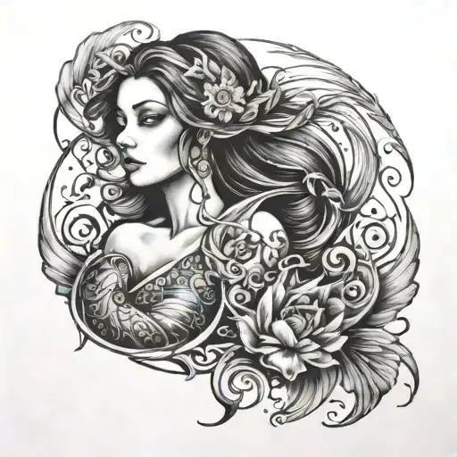 siren tattoo design idea