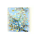 van gogh almond blossom with a square and circle behind it tattoo design idea