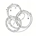 A minimalist design of a binary code pattern forming the shape of a heart, with the initials 'D' and 'S' subtly hidden within the code, symbolizing your love for your children Daniel and Sofia tattoo design idea
