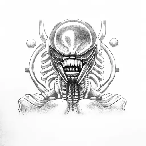 xenomorph tattoo design idea