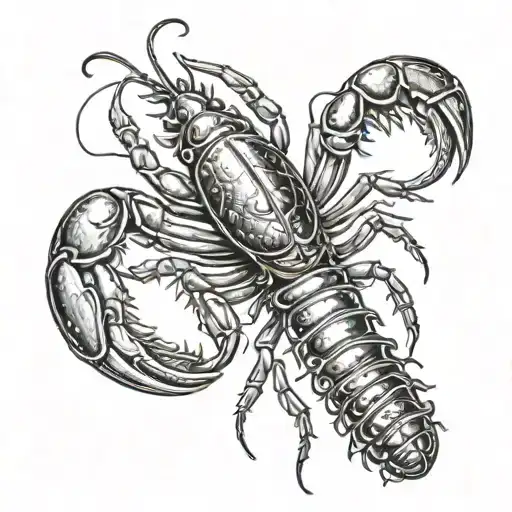 crawfish tattoo design idea
