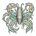 crawfish tattoo design idea