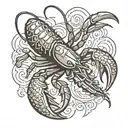 crawfish tattoo design idea