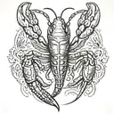 crawfish tattoo design idea