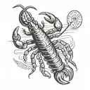 crawfish tattoo design idea