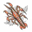crawfish tattoo design idea
