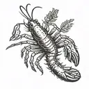 crawfish tattoo design idea