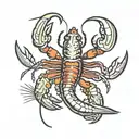 crawfish tattoo design idea