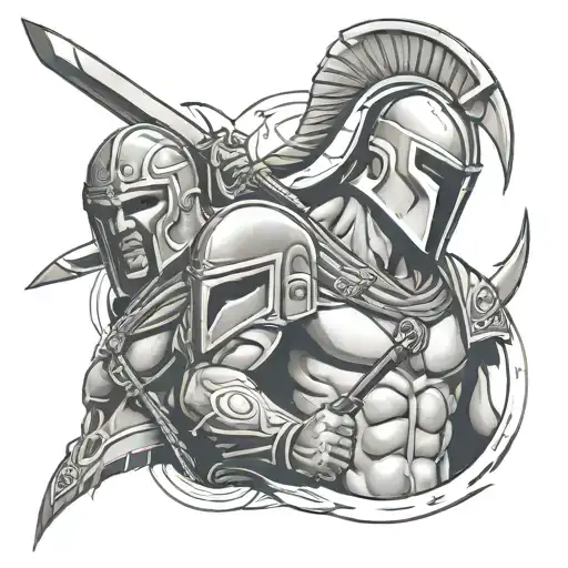 spartans, full arm, gangsta, disney cars, black and gray, animals tattoo design idea