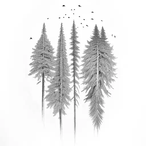 lebanese cedar tree with mountain biking. wings og an eagle tattoo design idea