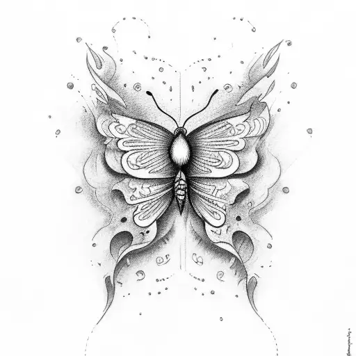 the word ignite with a butterfly tattoo design idea