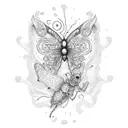 the word ignite with a butterfly tattoo design idea
