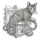 Jail,Cat,Portugal,Love,Scorpio,Taurus tattoo design idea
