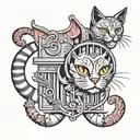 Jail,Cat,Portugal,Love,Scorpio,Taurus tattoo design idea