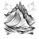Mountain Scene tattoo design idea