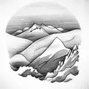 Mountain Scene tattoo design idea
