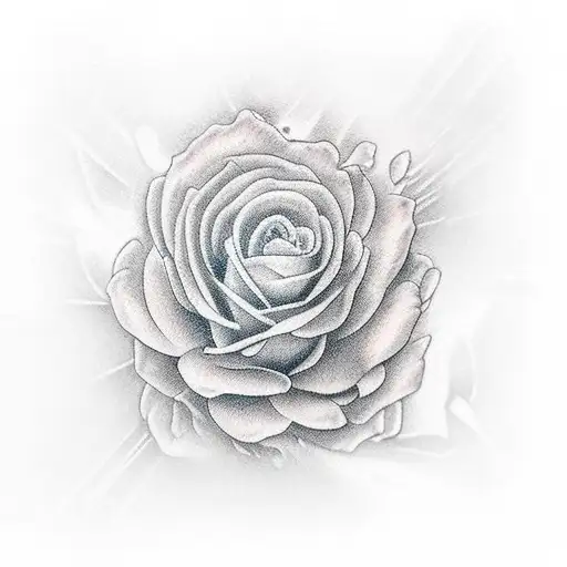 crâne rose piston compteur aile tattoo design idea