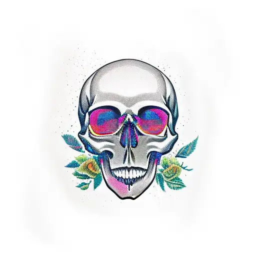 skull rose piston compteur aile tattoo design idea