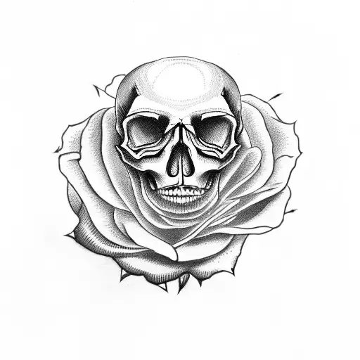skull rose piston compteur aile tattoo design idea