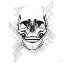 skull piston compteur aile tattoo design idea