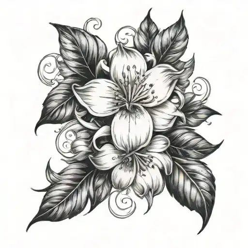 Jasmine tattoo design idea
