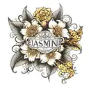 Jasmin name tattoo design idea