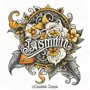 Jasmin name tattoo design idea