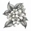 Jasmine tattoo design idea