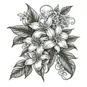 Jasmine tattoo design idea